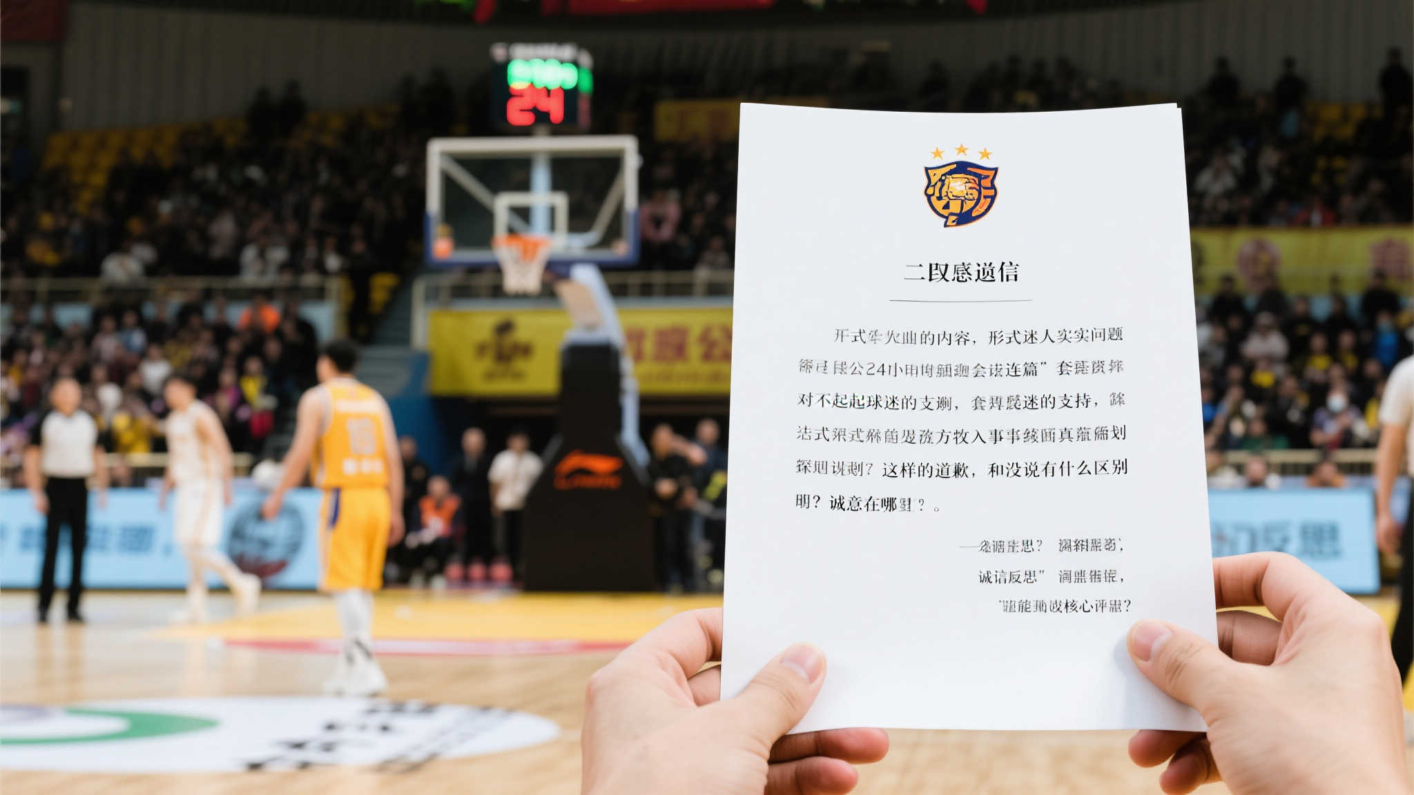 广厦致歉声明引争议，球迷质疑诚意何在？